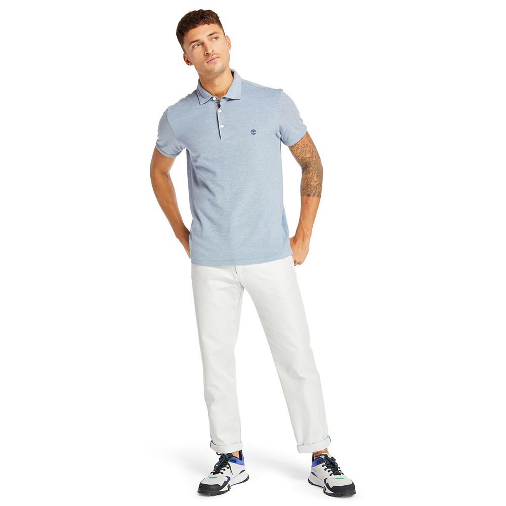 Timberland Mens Polo Baboosic Brook Slim Fit Shirt - Blue - India US5068149